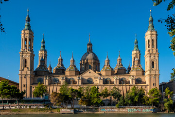Basilica of Our Lady of Pillar in Zaragoza, Spain, Europe - 623792440