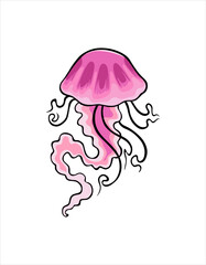 Jelly fish vector illustration design