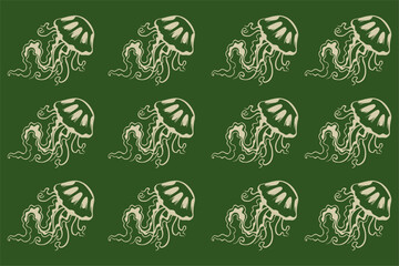 Jelly fish bacground pattern