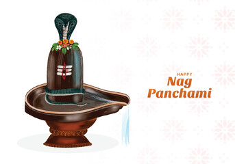 Hindu festival happy nag panchami celebration background