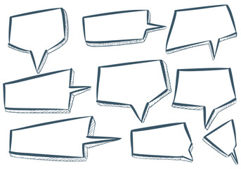 Hand draw chat sketch set design