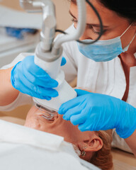 Procedure Laser resurfacing is a procedure in which a laser beam removes the dead skin layer