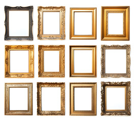 Set of frames isolated on white background AI GENERATIVE