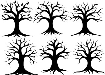 Obraz premium silhouette plant tree images