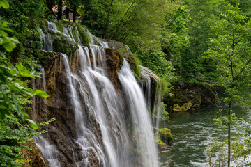 Fototapeta na wymiar Small but beautiful waterfalls of Rastoke