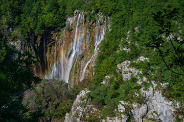 Fototapeta na wymiar beautiful view of plitvice lakes in Croatia