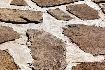 Close up of a stone wall texture. Background and texture for design