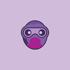 Secret mask icon logo.