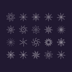 Circulars Abstract Geometric Vector universal Shapes Y2K style modern design, brutalist Icons, basic figures in retro futuristic assets, symbols and objects for logo, posters, banners, stickers 