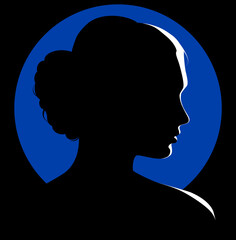 1399_Beautiful young woman, face silhouette in backlight - 623797279