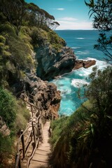 Hidden path leading to the sea