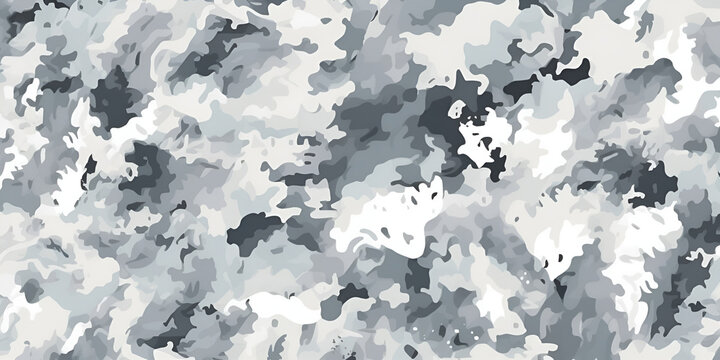 Military / Camouflage Contents, Seamless white pattern with repeating military hunting camouflage wallpaper background design, Gray pixel military camouflage seamless pattern, generative Ai
