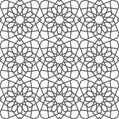 Seamless islamic pattern. Vector Girih pattern. Background vector illustration. Seamless girih pattern. Traditional Islamic Design. Mosque decoration element. Seamless geometric pattern.