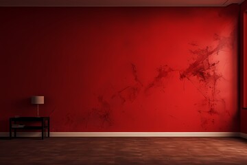 room with red wall