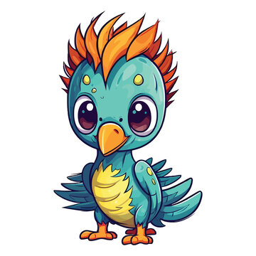 Cute Citipati Dinosaur 2d Illustration