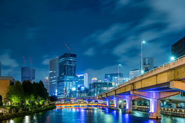 大阪夜景【大阪北浜の夜景】