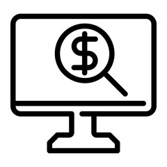 paid search line icon
