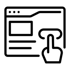 website line icon