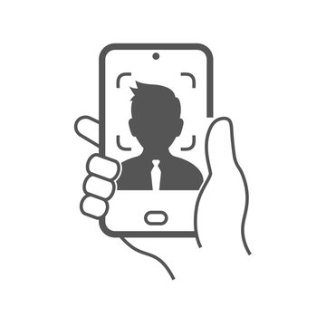 Selfie icon vector. Selfie icon vector symbol illustration. Modern simple vector icon for your design. Hand hold the phone and take the photo