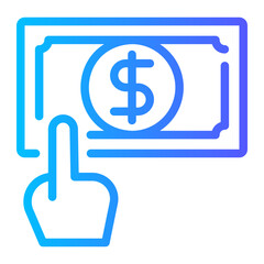 money gradient icon