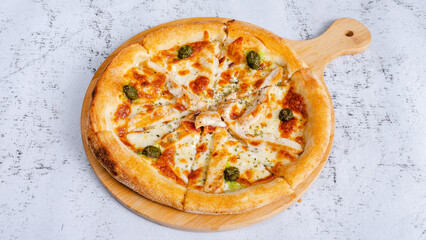 Pizza top view