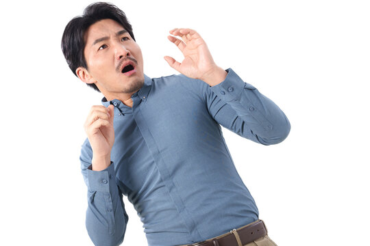 Surprised business middle-aged man