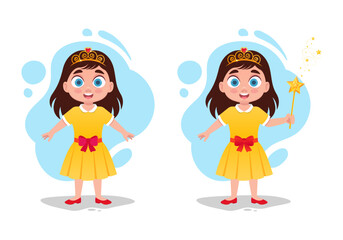 Princess girl illustration set