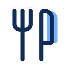 Obraz premium cutlery filled line icon