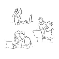 Coworkers vector illustration