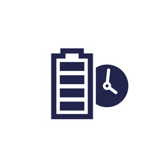 long battery life icon, vector pictogram