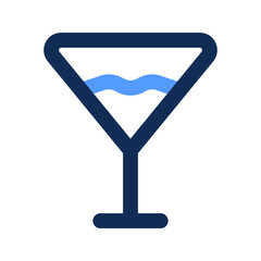 cocktail outline color icon