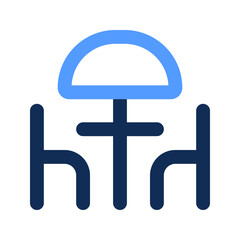 outdoor seating outline color icon