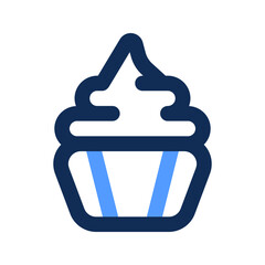 dessert outline color icon