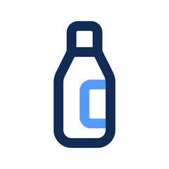 wine bottle outline color icon