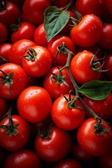 Fresh tomatoes on the market - obrazy, fototapety, plakaty