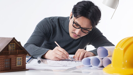 Architectural designer who draws drawings for interiors
