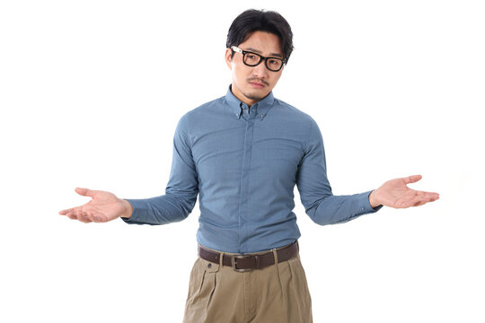 Helpless business middle-aged man