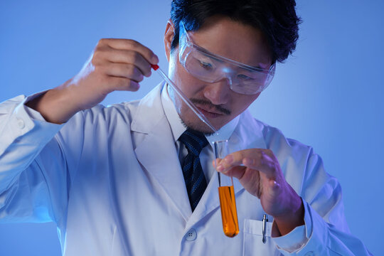 Scientists in the laboratory experiment