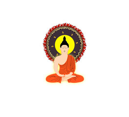 Buddha meditating, monk meditating, Buddhist monk giving a feeling of connection with the universe, Buddhist meditation, Indian Tibetan monk lama, Monk chanting mantras, mandala art PNG