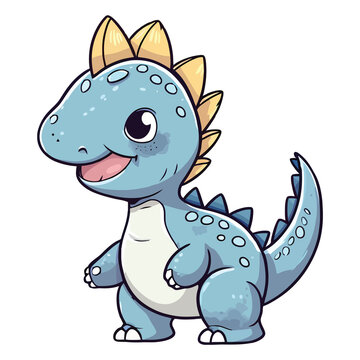 Cute Dryosaurus Dinosaur 2d Illustration