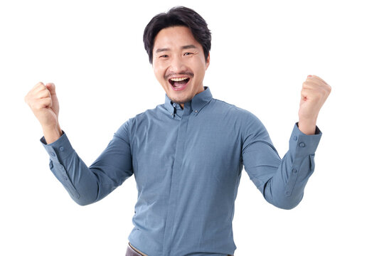Surprised business middle-aged man
