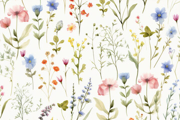 Spring floral art pattern