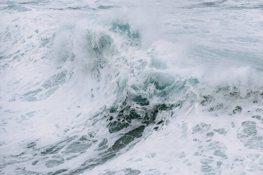 Aerial Photography of Waves in the stormy Ocean