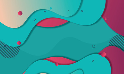 Gradient fluid paper style background.
