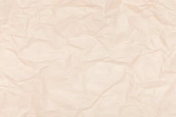 Brown wrinkled wrapping paper. Template for design with copy space