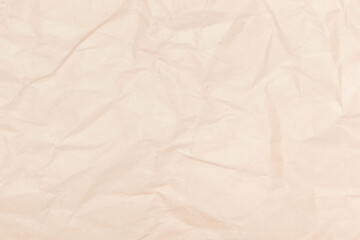 Brown wrinkled wrapping paper. Template for design with copy space