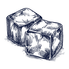 ice cubes vintage sketch © Satoru Sketches