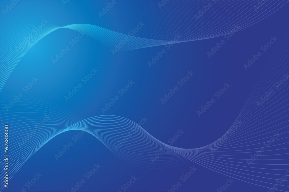 Poster technology background with particles of line. light and dark blue template for design.