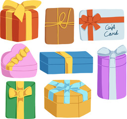 Vector illustration of doodle gift.