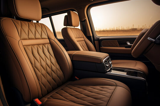 Concept vehicle headrest wheel design inside car luxury transportation leather comfortable car modern automobile driver